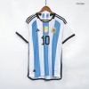 Men's Authentic Champion Argentina 3 Stars Home Soccer Jersey Shirt 2022 Adidas