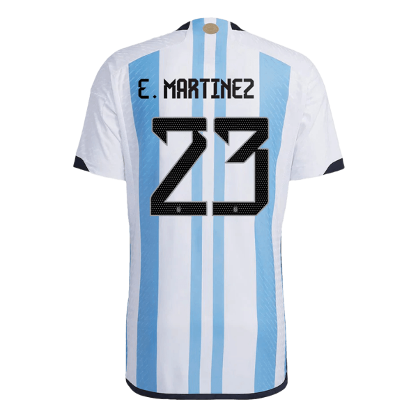 Men's Authentic E. MARTINEZ #23 Argentina Home Soccer Jersey Shirt 2022 Adidas World Cup 2022