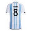 Men's Authentic ACUÑA #8 Argentina Home Soccer Jersey Shirt 2022 Adidas World Cup 2022