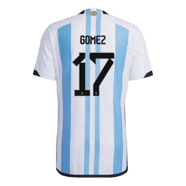 Men's Authentic GOMEZ #17 Argentina Home Soccer Jersey Shirt 2022 Adidas World Cup 2022