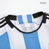 Men's Replica Argentina Three Stars Home Long Sleeves Soccer Jersey Shirt 2022 Adidas - World Cup 2022