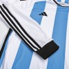 Men's Replica Argentina Three Stars Home Long Sleeves Soccer Jersey Shirt 2022 Adidas - World Cup 2022