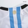 Men's Replica Argentina Three Stars Home Long Sleeves Soccer Jersey Shirt 2022 Adidas - World Cup 2022
