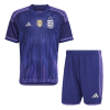 Kids Argentina Away Soccer Jersey Kit (Jersey+Shorts) 2022 Adidas - World Cup 2022