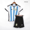 Kids Argentina 3 Stars Home Soccer Jersey Kit (Jersey+Shorts) 2022 Adidas