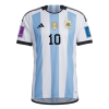 Men's Replica MESSI #10 Argentina Home Soccer Jersey Shirt 2022 Adidas - World Cup 2022