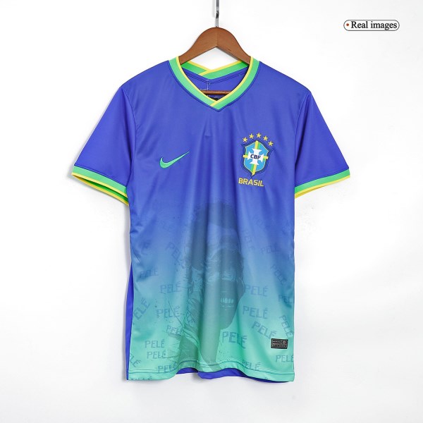 Men's Retro 2022 PELÉ Commemorative Brazil Away Soccer Jersey Shirt Nike