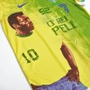 Men's Retro 2022 PELÉ 10 Commemorative Brazil Home Soccer Jersey Shirt Nike