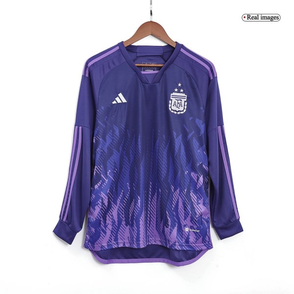 Men's Replica Argentina Away Long Sleeves Soccer Jersey Shirt 2022 Adidas