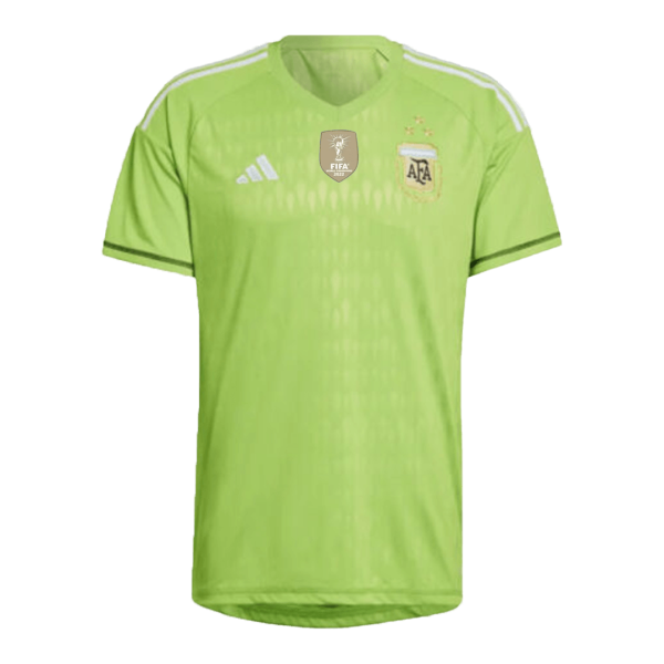 Men's Replica Argentina 3 Stars Goalkeeper Soccer Jersey Shirt 2022 Adidas