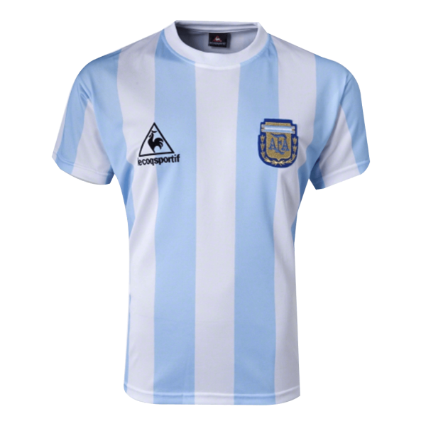 Men's Retro 1986 Argentina Home Soccer Jersey Shirt - World Cup Champion