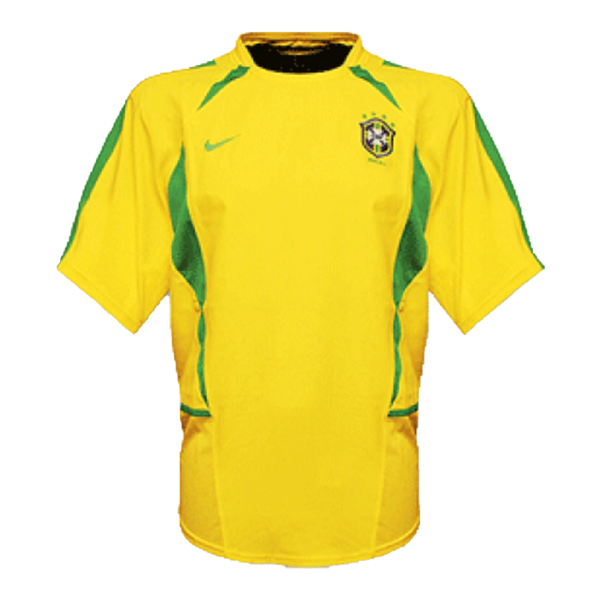 Men's Retro 2002/03 Brazil Home Soccer Jersey Shirt Umbro - World Cup Champion