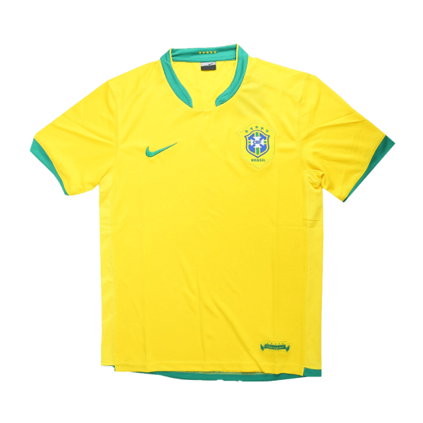 Men's Retro 2006 Brazil Home Soccer Jersey Shirt Nike