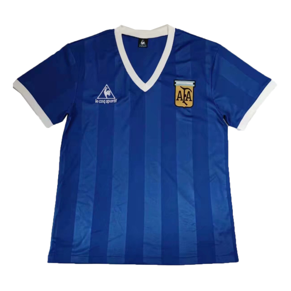 Men's Retro 1986 World Cup Argentina Away Soccer Jersey Shirt