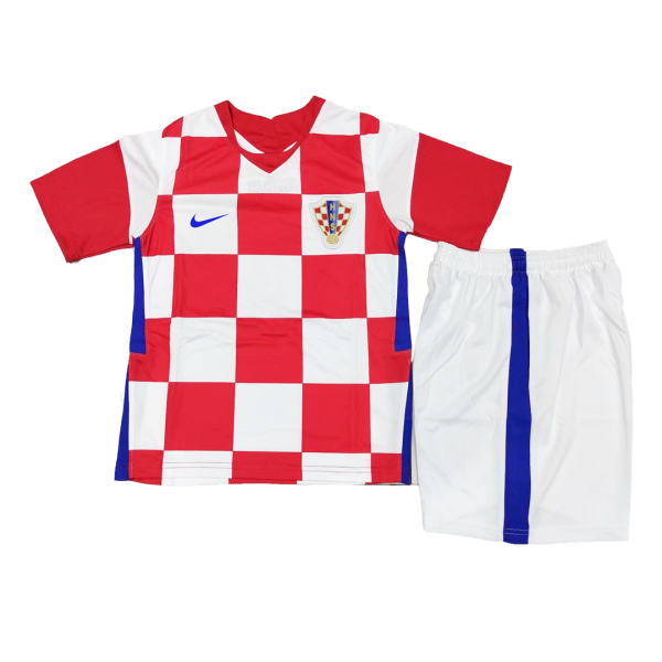 Kids Croatia Home Soccer Jersey Kit (Jersey+Shorts) 2021 Nike