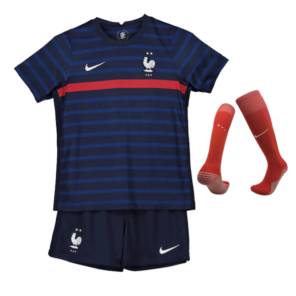 Men France Home Soccer Jersey Whole Kit (Jersey+Shorts+Socks) Nike
