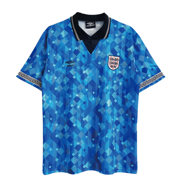 Men's Retro 1990 England Away Soccer Jersey Shirt Umbro