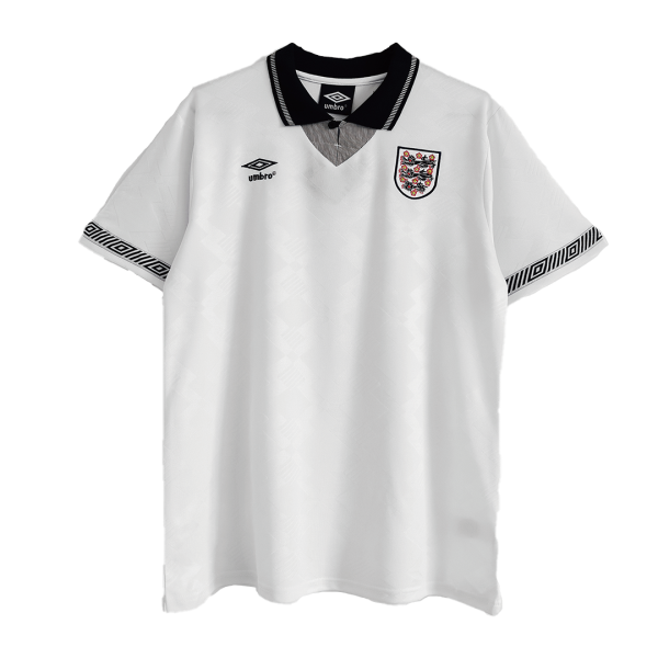 Men's Retro 1990 England Home Soccer Jersey Shirt Umbro