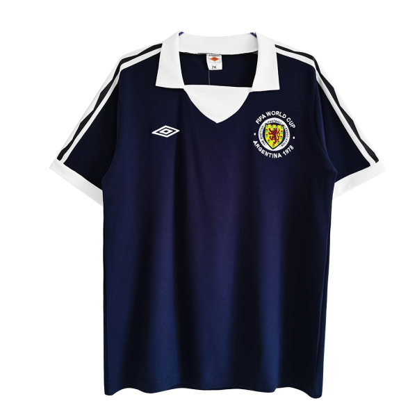 Men's Retro 2019 Scotland Home Soccer Jersey Shirt Umbro