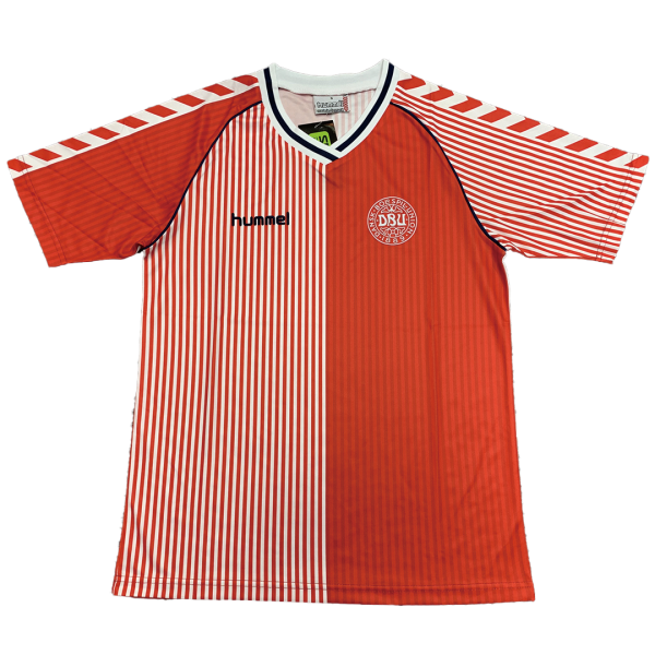 Men's Retro 1986 Denmark Home Soccer Jersey Shirt Hummel