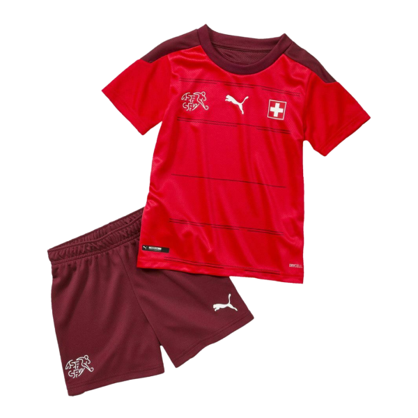 Kids Switzerland Home Soccer Jersey Kit (Jersey+Shorts) 2021 Puma