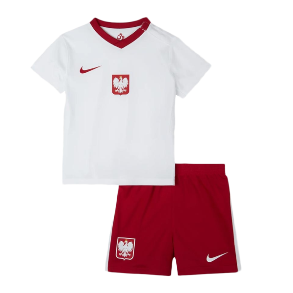 Kids Poland Home Soccer Jersey Kit (Jersey+Shorts) 2020 Nike