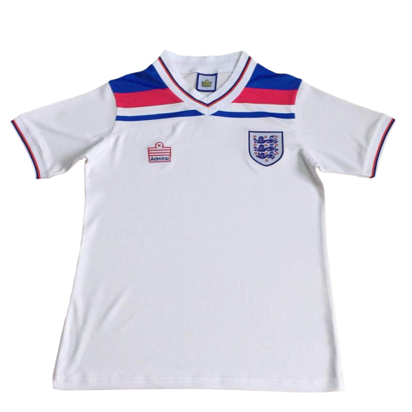 Men's Retro 1980 England Home Soccer Jersey Shirt Admiral