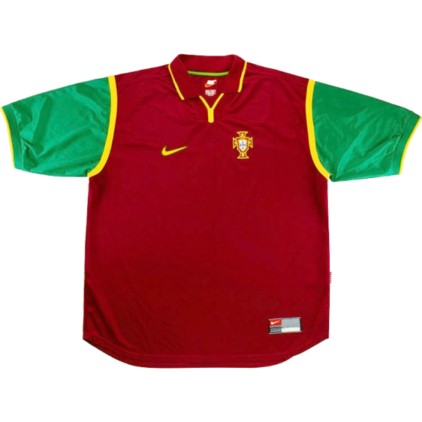 Men's Retro 1999 Portugal Home Soccer Jersey Shirt Nike