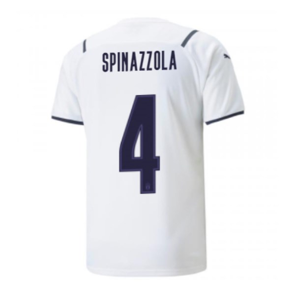 Men's Replica SPINAZZOLA #4 Italy Away Soccer Jersey Shirt 2021 Puma