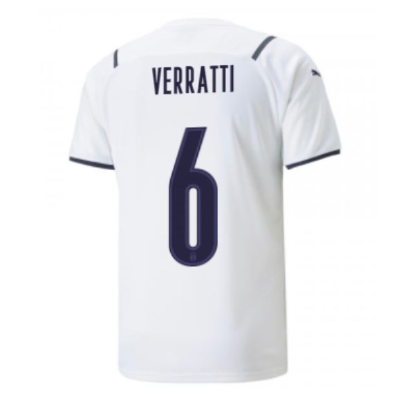 Men's Replica VERRATTI #6 Italy Away Soccer Jersey Shirt 2021 Puma