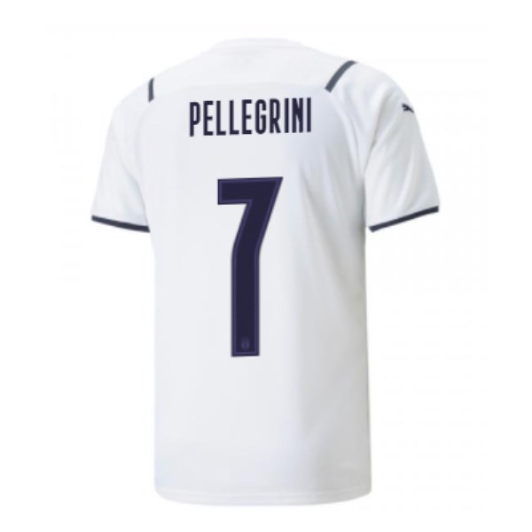 Men's Replica PELLEGRINI #7 Italy Away Soccer Jersey Shirt 2021 Puma