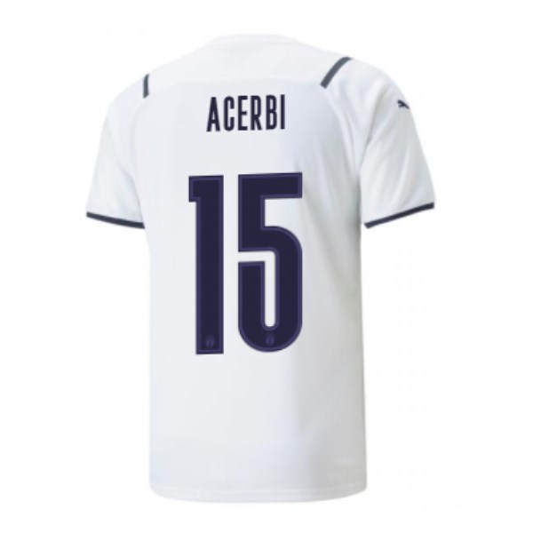Men's Replica ACERBI #15 Italy Away Soccer Jersey Shirt 2021 Puma
