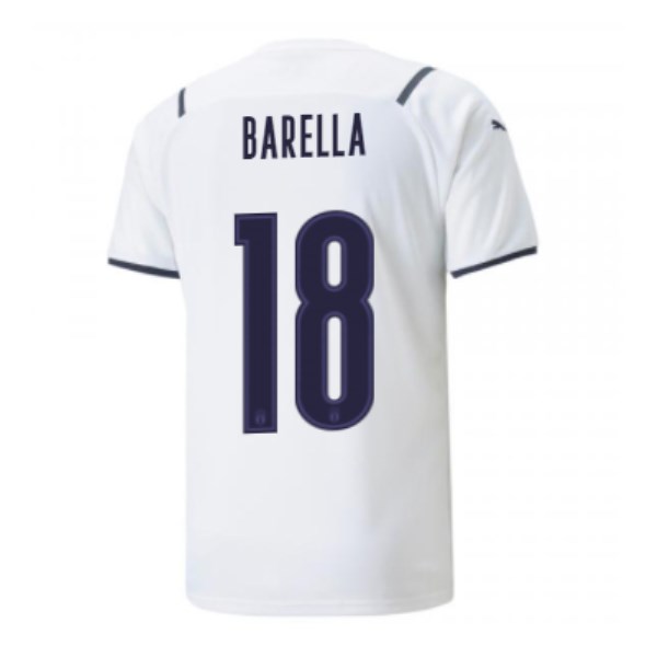 Men's Replica BARELLA #18 Italy Away Soccer Jersey Shirt 2021 Puma