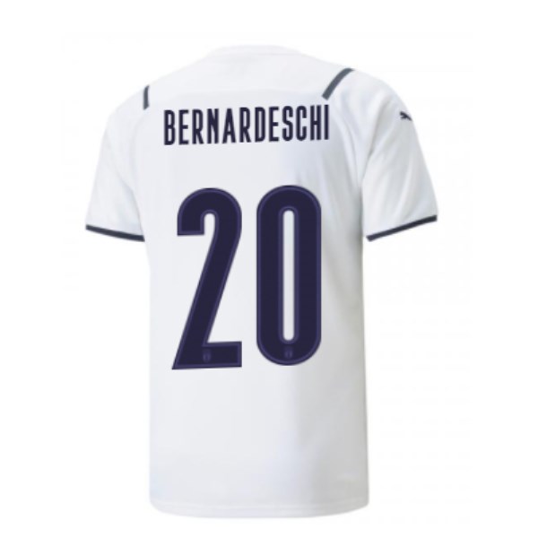 Men's Replica BERNARDESCHI #20 Italy Away Soccer Jersey Shirt 2021 Puma