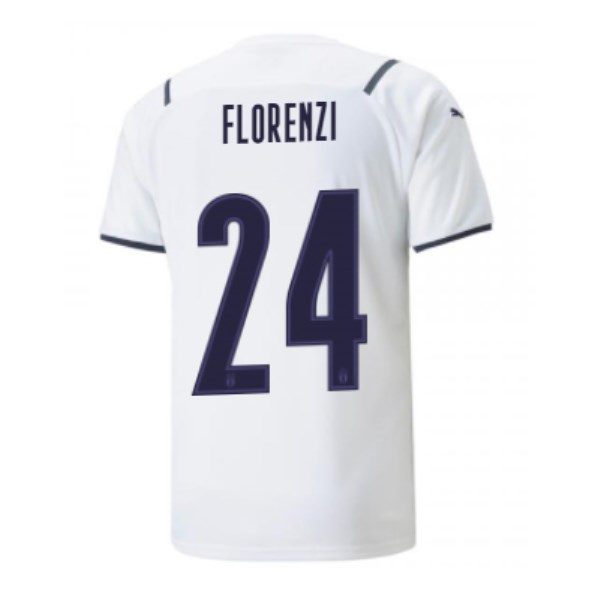 Men's Replica FLORENZI #24 Italy Away Soccer Jersey Shirt 2021 Puma