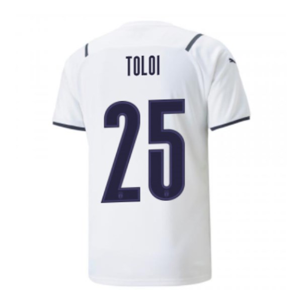 Men's Replica TOLOI #25 Italy Away Soccer Jersey Shirt 2021 Puma