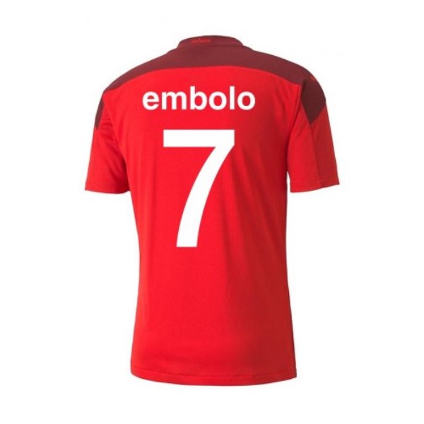 Men's Replica EMBOLO #7 Switzerland Home Soccer Jersey Shirt 2021 Puma