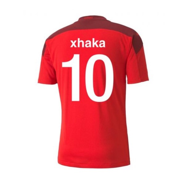 Men's Replica XHAKA #10 Switzerland Home Soccer Jersey Shirt 2021 Puma