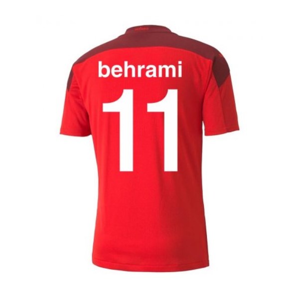 Men's Replica BEHRAMI #11 Switzerland Home Soccer Jersey Shirt 2021 Puma