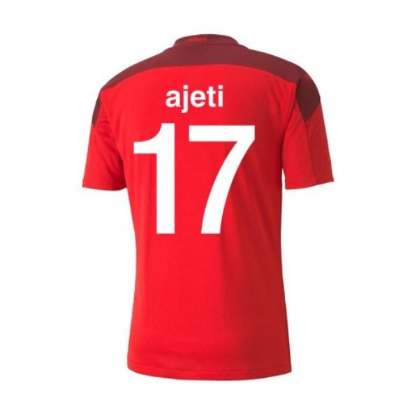Men's Replica AJETI #17 Switzerland Home Soccer Jersey Shirt 2021 Puma