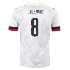 Men's Replica TIELEMANS #8 Belgium Away Soccer Jersey Shirt 2020 Adidas
