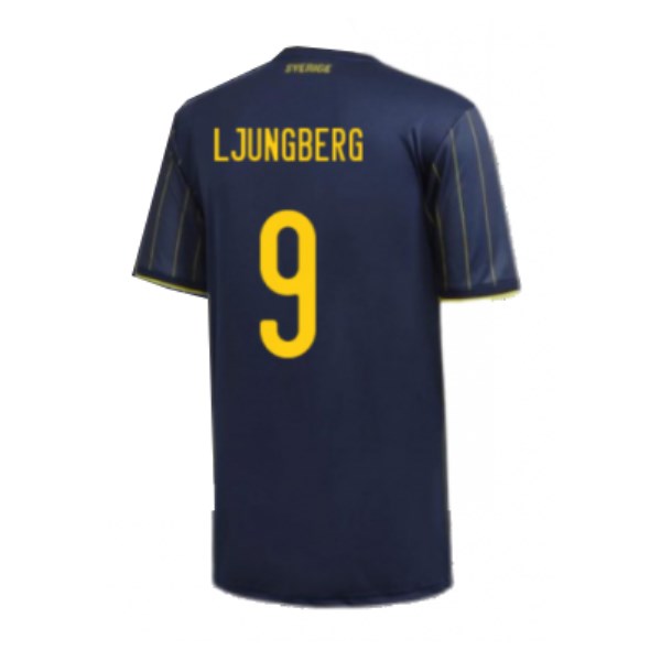 Men's Replica LJUNGBERG #9 Sweden Away Soccer Jersey Shirt 2020 Adidas