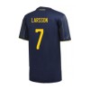 Men's Replica LARSSON #7 Sweden Away Soccer Jersey Shirt 2020 Adidas