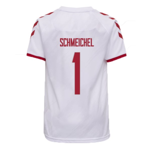 Men's Replica SCHMEICHEL #1 Denmark Away Soccer Jersey Shirt 2021 Hummel