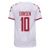 Men's Replica ERIKSEN #10 Denmark Away Soccer Jersey Shirt 2021 Hummel