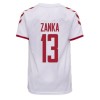 Men's Replica ZANKA #13 Denmark Away Soccer Jersey Shirt 2021 Hummel