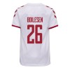 Men's Replica BOILESEN #26 Denmark Away Soccer Jersey Shirt 2021 Hummel
