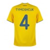 Men's Replica TYMOSHCUK #4 Ukraine Home Soccer Jersey Shirt 2020 Joma