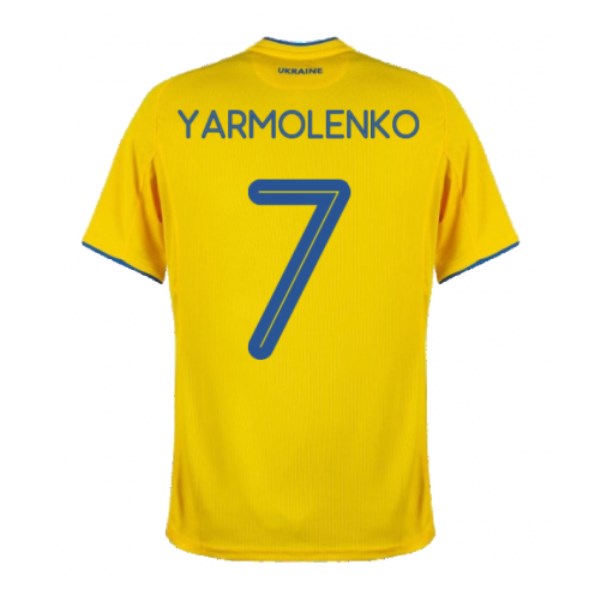 Men's Replica YARMOLENKO #7 Ukraine Home Soccer Jersey Shirt 2020 Joma