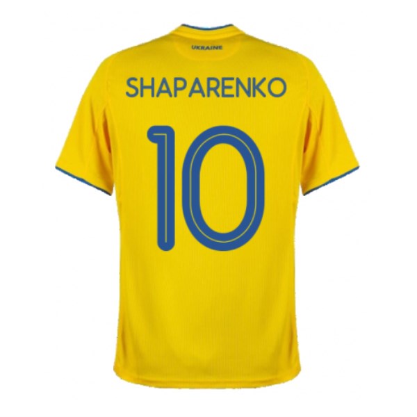 Men's Replica SHAPARENKO #10 Ukraine Home Soccer Jersey Shirt 2020 Joma